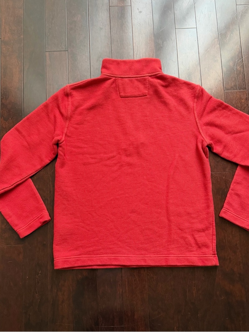 Banana Republic Men's Sweater Size M Quarter Zip Orange Red Preppy Business Work - Picture 5 of 7